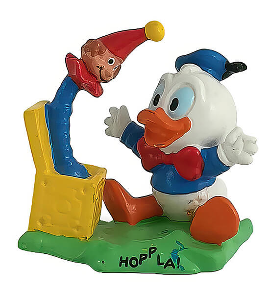 Baby Donald mit Springteufel BULLY Kleinfigur 5,5cm (Var.: HOPPLA!)