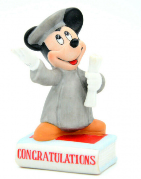 Scholar Micky Maus Congratulations (SCHMID DISNEY CHARACTERS) Porzellanfigur 10,5cm