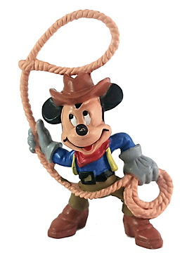 Mickey Cowboy With Lasso (BULLY) Small Figure 9cm