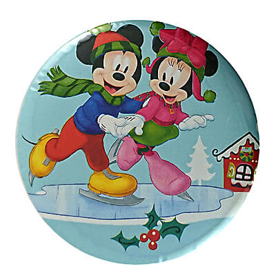 Micky und Minni Button mit Anstecknadel Ø 7cm