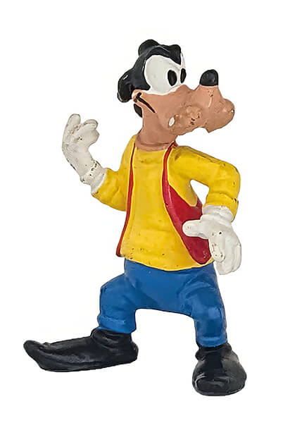 Goofy (BULLY) Kleinfigur 6,5cm (Variante: rosiges Gesicht)