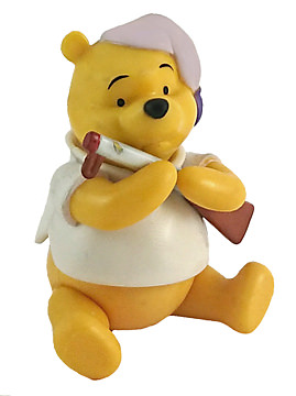 Winnie Puuh mit Schießgewehr (TOMY) Gliederkleinfigur 7,5cm