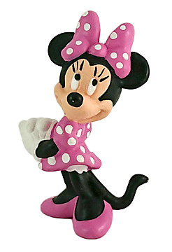 Minnie Classic (BULLY) Kleinfigur 6,5cm (Version rosa Rock mit weißen Polka Dots)