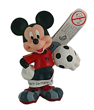 Micky Maus Fußballer rotes Trikot (BULLY) Kleinfigur 6cm