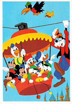 Postcard Disneyland with Mickey and friends