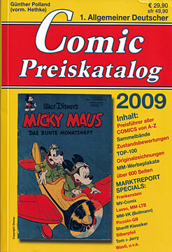 Allgemeiner Deutscher Comic Preiskatalog 2009