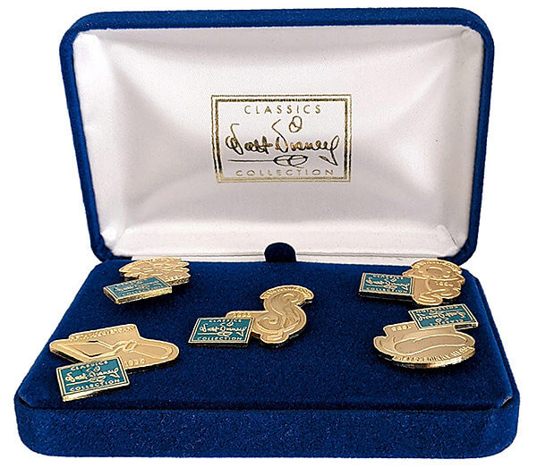 Walt Disney Classics Collection Fifth Anniversary Pin Set 1992-1996