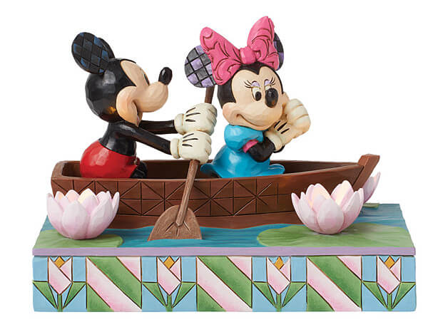 Micky und Minnie im Ruderboot Row-mance is in the Air (DISNEY TRADITIONS) Figur beleuchtet