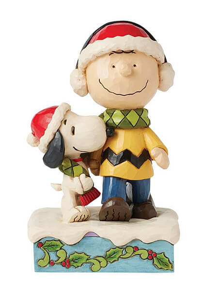 Charlie Brown & Snoopy in Schal eingewickelt In Freundschaft verbunden (PEANUTS BY JIM SHORE) Figur