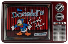 Blechdose in Fernseherform mit Donald Duck (Donalds Comedy Hour: Applause!)