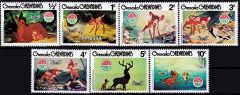 Briefmarkenteilsatz Christmas 1980 Bambi 7 Werte / Grenada Grenadines 1980