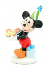 Micky Maus mit Kuchen (SCHMID DISNEY CHARACTERS) Porzellanfigur 10,5cm