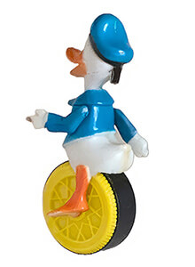 Donald Duck mit Einrad