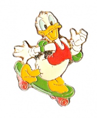 Anstecker Donald Duck Skateboard