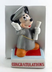 Scholar Micky Maus Congratulations (SCHMID DISNEY CHARACTERS) Porzellanfigur 10,5cm