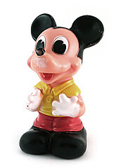 Micky Maus Quietschfigur (LEDRA) rosa Haut 14cm