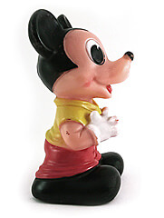 Micky Maus Quietschfigur (LEDRA) rosa Haut 14cm