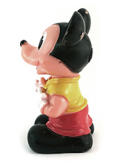 Micky Maus Quietschfigur (LEDRA) rosa Haut 14cm