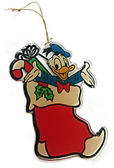 Weihnachtsbaumhänger Donald Duck im Gabenstrumpf