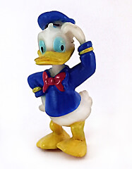 Donald Duck head scratching small figure 6cm