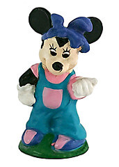 Minnie Mouse with waving thumb small figure 6cm