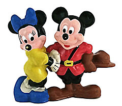 Micky als Mountie mit Minnie (APPLAUSE) Kleinfigur 6cm