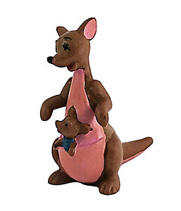 Kanga mit Ruh (Winnie Puuh) BULLY Kleinfigur 7cm (Version hellrosa)