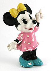 Minnie Maus hochzeigend Keramikfigur 10,5cm