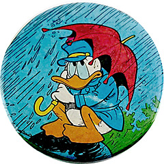 Donald Duck "Landbriefträger" Button mit Nadel