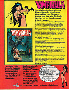 Vampirella 6 (Pabel Verlag) (Grade: 1-)