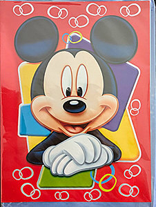 Grußkarte mit Umschlag "Mickey Mouse" (24x31,5cm)