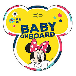 Minnie Maus Rückscheiben-Schild "BABY ON BOARD"