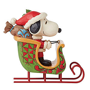 Snoopy & Woodstock im Schlitten One Dog Open Sleigh (DISNEY TRADITIONS) Figur