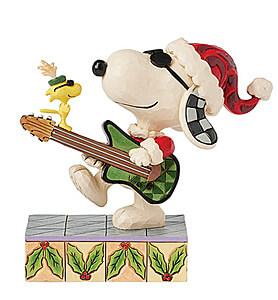 Snoopy & Woodstock Weihnachts-Rock Rock n Roll Duo (PEANUTS BY JIM SHORE) Figur